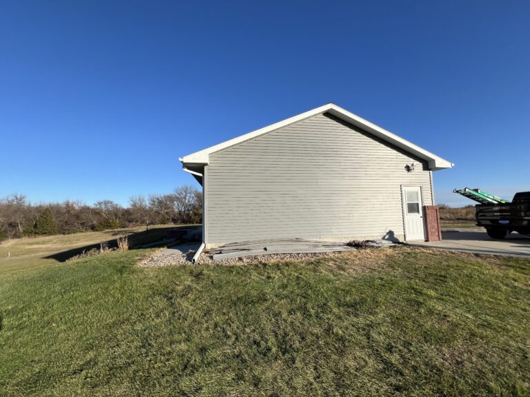 This image shows what a siding area looks like after remodeling has been done